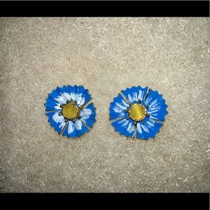 Betsey Johnson blue flower earrings
